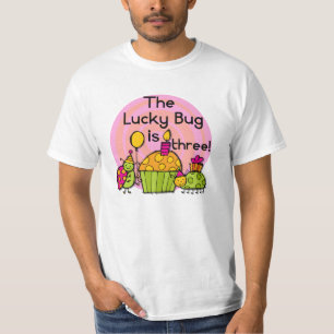 Lucky Bug Cupcake 3rd Birthday Tshirts and Gifts
