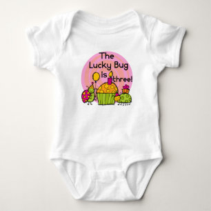 Lucky Bug Cupcake 3rd Birthday Tshirts and Gifts