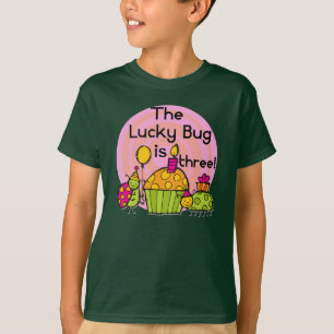 Lucky Bug Cupcake 3rd Birthday Tshirts and Gifts