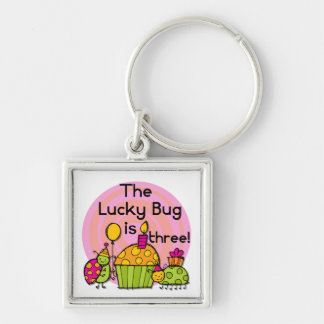 Lucky Bug Cupcake 3rd Birthday Tshirts and Gifts Key Ring
