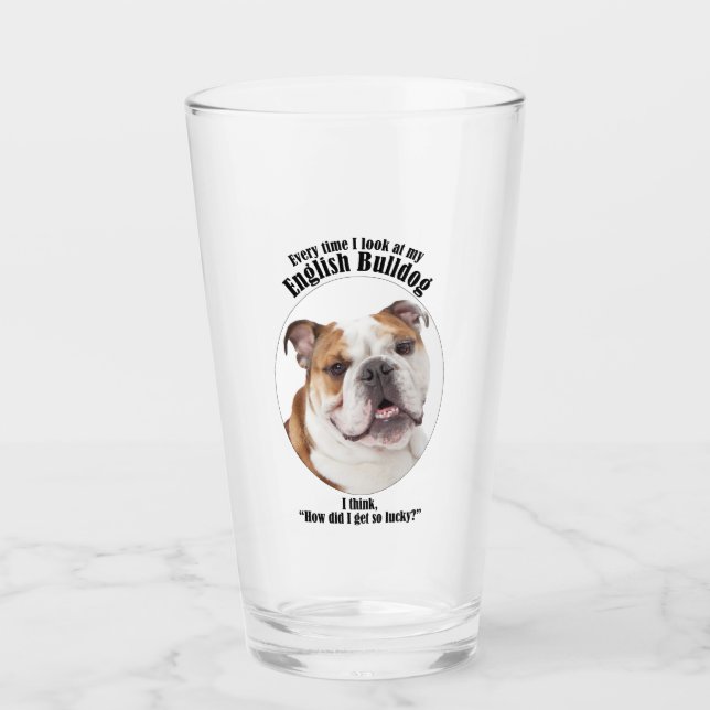 Lucky Bulldog Glass (Front)