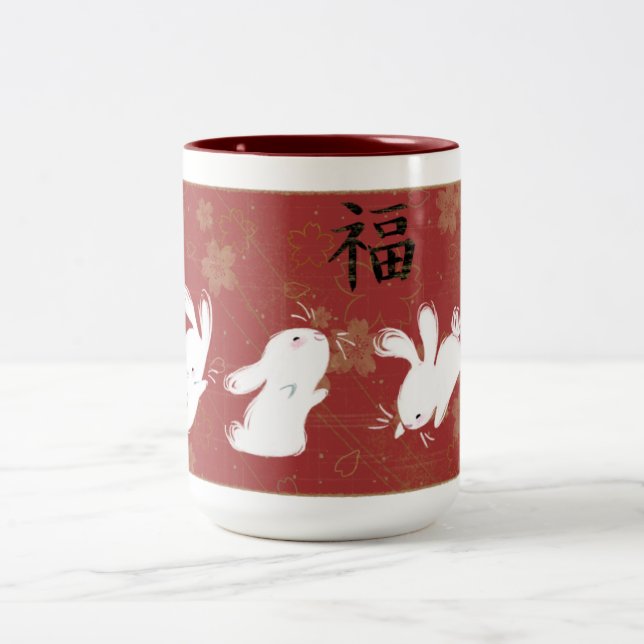Lucky Bunnies Mug (Red) (Center)