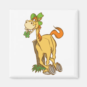 Lucky Cartoon Horse on St Patrick's Day magnet
