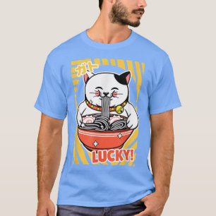 Lucky Cat Japanese Cute Kawaii Anime  T-Shirt