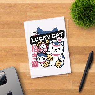 Lucky Cat Maneki Neko – Japanese Fortune Cat Acrylic Invitations