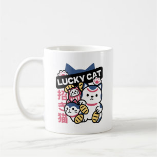 Lucky Cat Maneki Neko – Japanese Fortune Cat  Coffee Mug