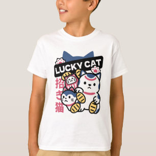 Lucky Cat Maneki Neko – Japanese Fortune Cat  T-Shirt