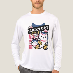 Lucky Cat Maneki Neko – Japanese Fortune Cat  Tri-Blend Shirt