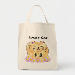 Lucky Cat (Maneki Neko) - "Lucky Cat" Tote Bag