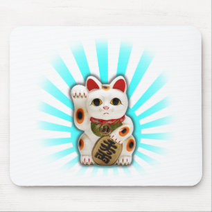Lucky Cat (Maneki-neko) Mouse Pad