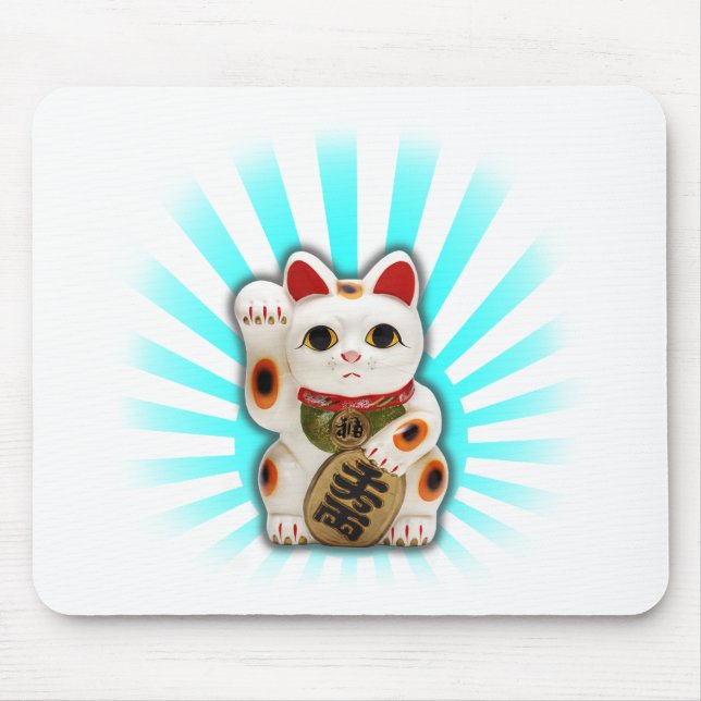 Lucky Cat (Maneki-neko) Mouse Pad (Front)