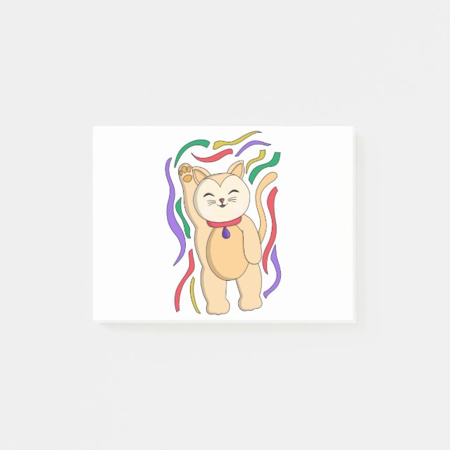 Lucky Cat Post-it Notes (Front)