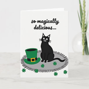 Lucky Cat Shamrock Card