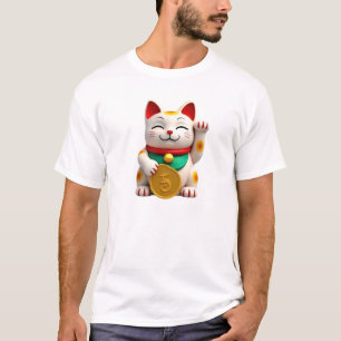 Lucky Cat T-Shirt   Fortune & Prosperity Symbol Te