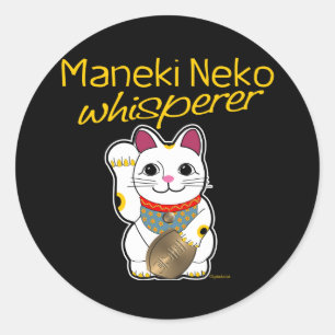Lucky Cat Whisperer Classic Round Sticker