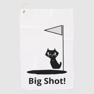 Lucky Cat with Big Shot Golf Towel