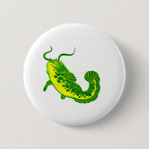 Lucky Catfish 6 Cm Round Badge