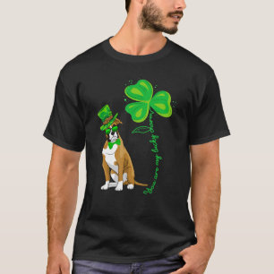 Lucky Charm Boxer Dog  St Patricks Day T-Shirt