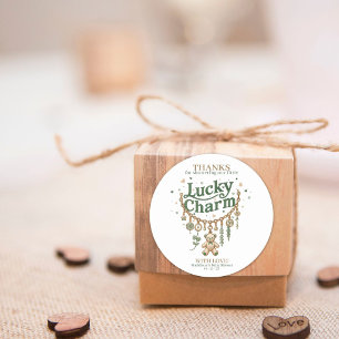 Lucky Charm Bracelet Baby Shower Sticker