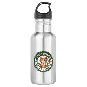 Lucky Charm Cat POD Vector Art - Lucky Charm Cat C 532 Ml Water Bottle
