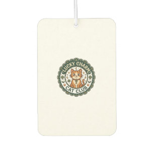 Lucky Charm Cat POD Vector Art - Lucky Charm Cat C Car Air Freshener