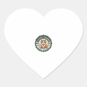 Lucky Charm Cat POD Vector Art - Lucky Charm Cat C Heart Sticker