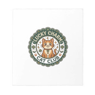 Lucky Charm Cat POD Vector Art - Lucky Charm Cat C Notepad