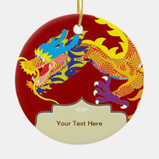 Lucky Charm Chinese Dragon Ceramic Tree Decoration