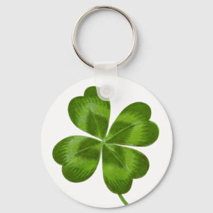 Lucky Charm Clover Vintage Shamrock Good Luck Key Ring