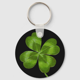 Lucky Charm Clover Vintage Shamrock Good Luck Key Ring