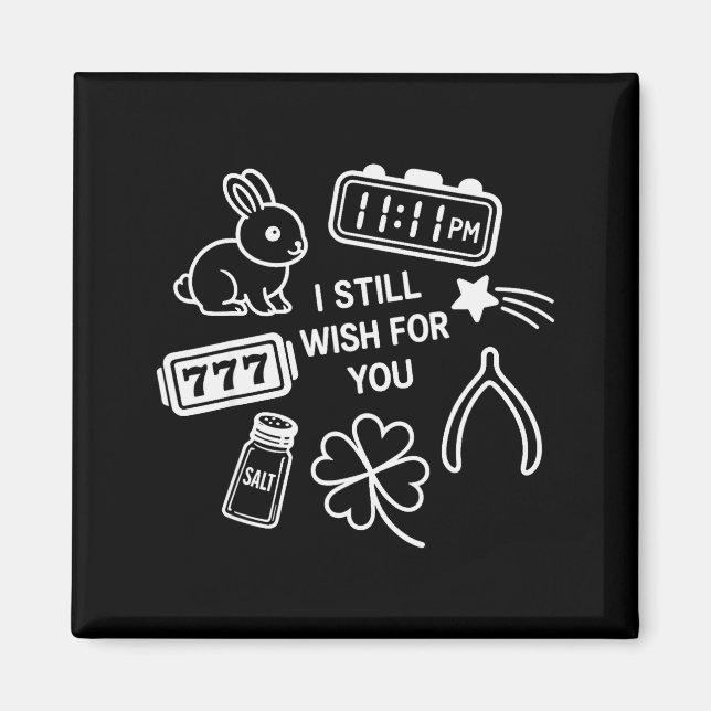 Lucky Charm Collage Funny Wishbone - Eleven Eleven Magnet (Front)