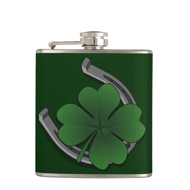 Lucky Charm Flask St. Patrick's Luck Drink Flask (Front)