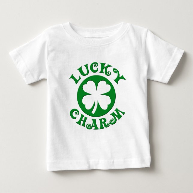 Lucky Charm Green/White Circle Baby T-Shirt (Front)