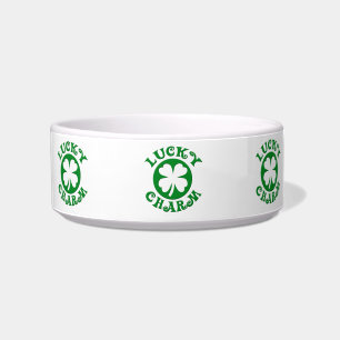 Lucky Charm Green/White Circle Bowl