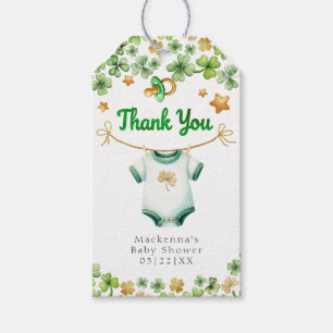 Lucky Charm Irish Baby Shower Thank You Gift Tags