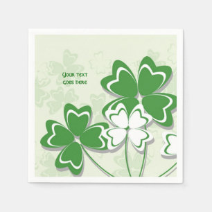 Lucky charm Irish clover shamrock St. Patrick’s Napkin