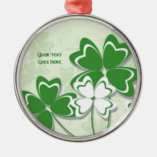 Lucky charm Irish clover shamrock St. Patricks Day Metal Tree Decoration