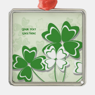Lucky charm Irish clover shamrock St. Patricks Day Metal Tree Decoration