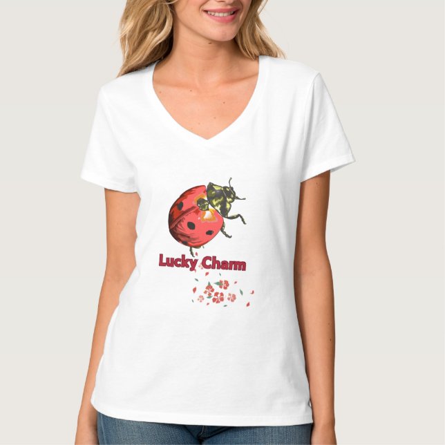 "Lucky Charm" Ladybug T-Shirt – A Touch of Good Fo (Front)
