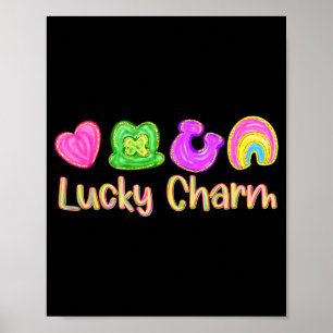 Lucky charm patricks day clover irish shamrock poster