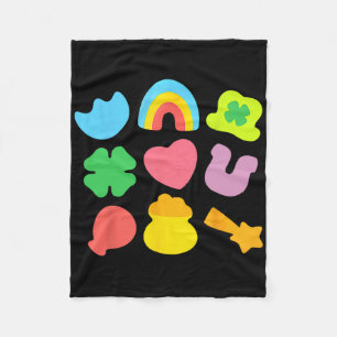 Lucky Charm Patricks Day Pot Of Gold Irish Shamroc Fleece Blanket