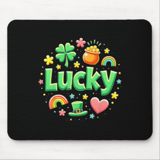 Lucky Charm Patricks Day Pot Of Gold Irish Shamroc Mouse Pad