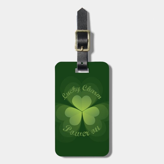 Lucky Charm Power On Luggage Tag (Front Vertical)