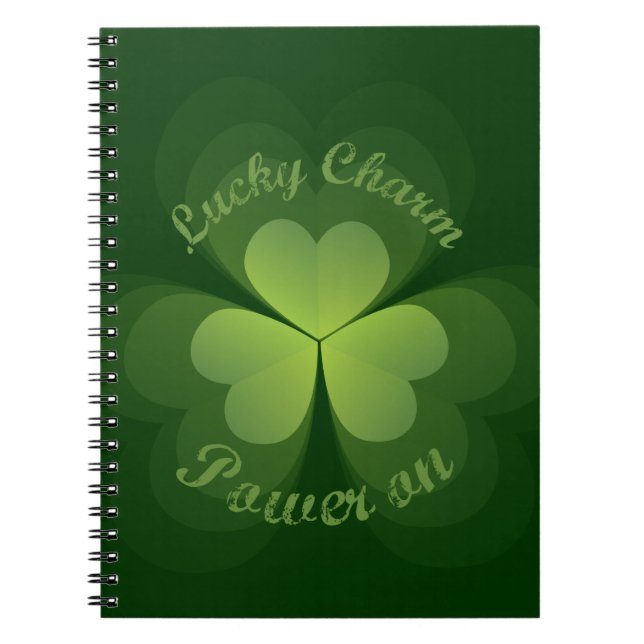 Lucky Charm Power On Spiral Notebook (Front)