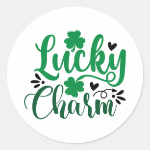 Lucky Charm Shamrock Classic Round Sticker