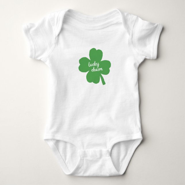 Lucky Charm Shamrock Irish Painting Kids T-Shirt Baby Bodysuit (Front)