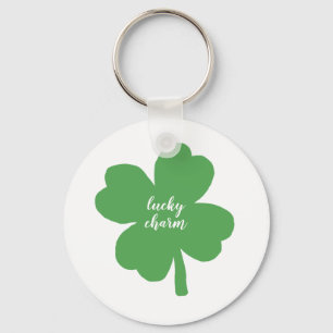 Lucky Charm Shamrock Painting Keychain
