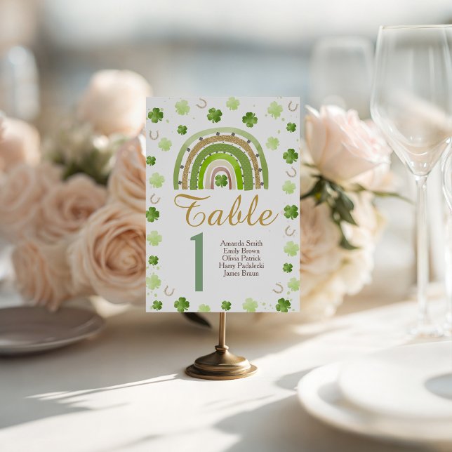 Lucky Charm Shamrock Table Number Pedestal Sign (Creator Uploaded)