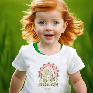 Lucky Charm St. Patrick's day Personalised girl Baby T-Shirt