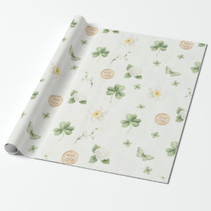 Lucky Charm St Patricks Lucky Little Shamrock baby Wrapping Paper